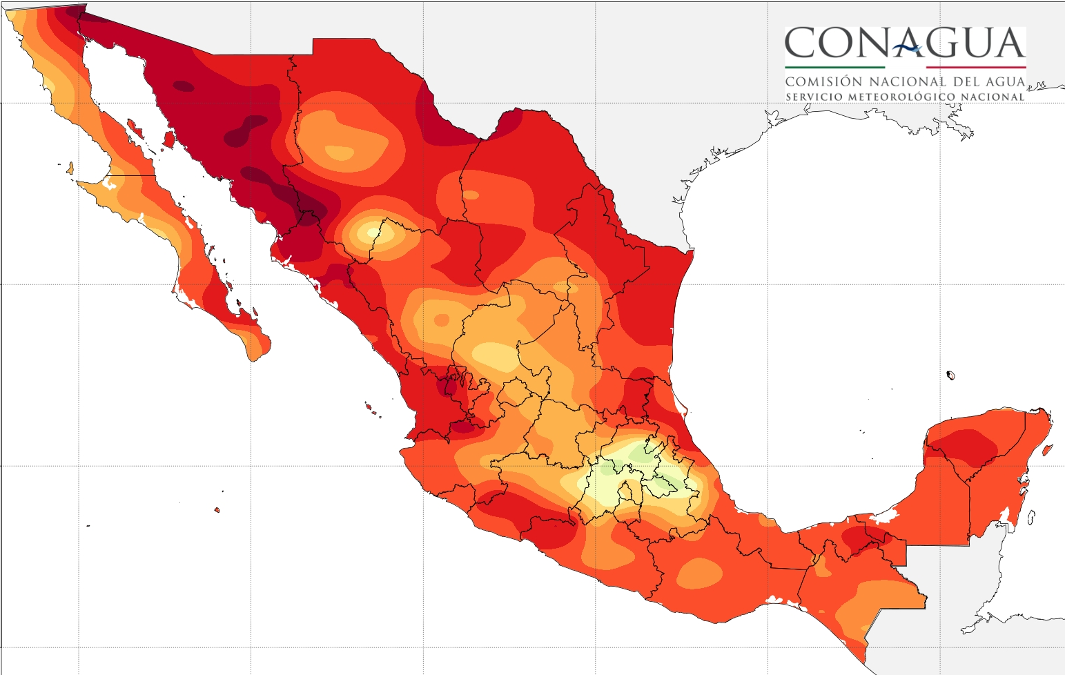 México caluroso, hasta 50 grados Celsius, Onda de calor