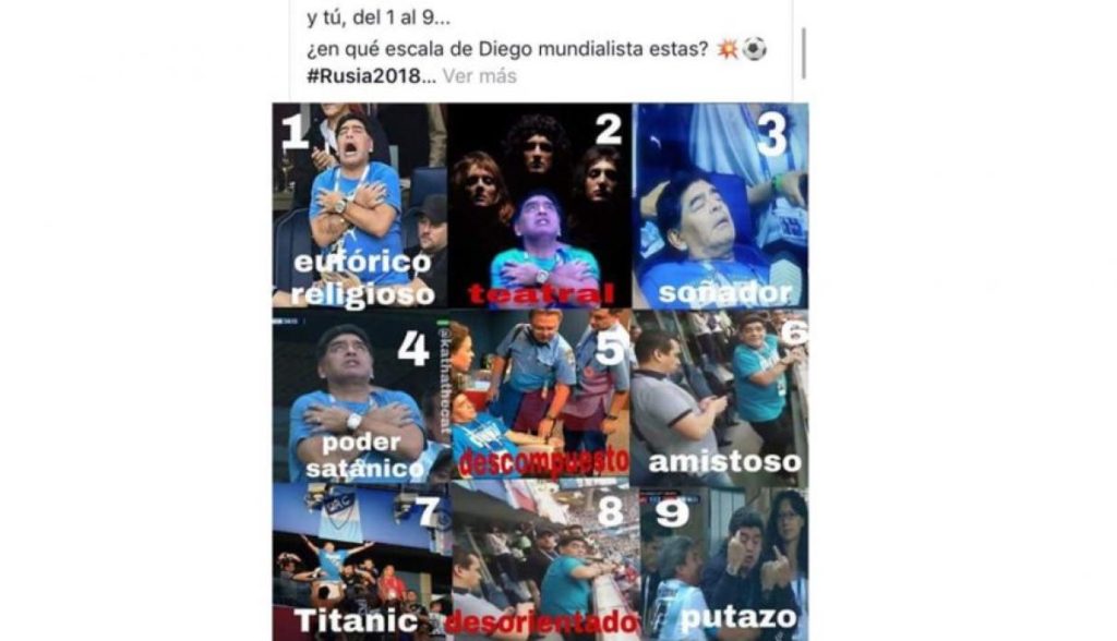 Memes que resultaron de Maradona durante partido Argentina vs. Nigeria