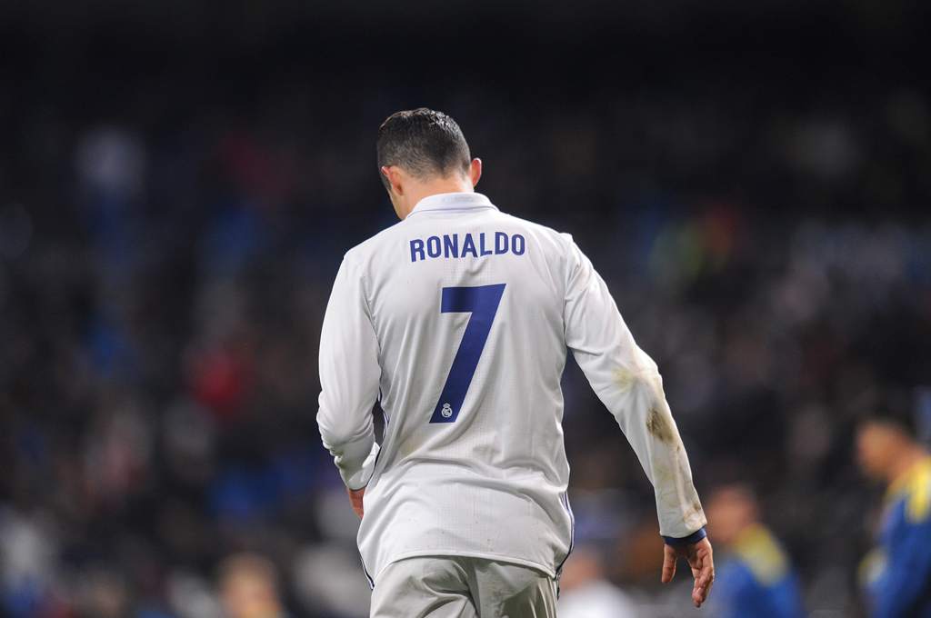 Cristiano Ronaldo, CR7, playera blanca número 7