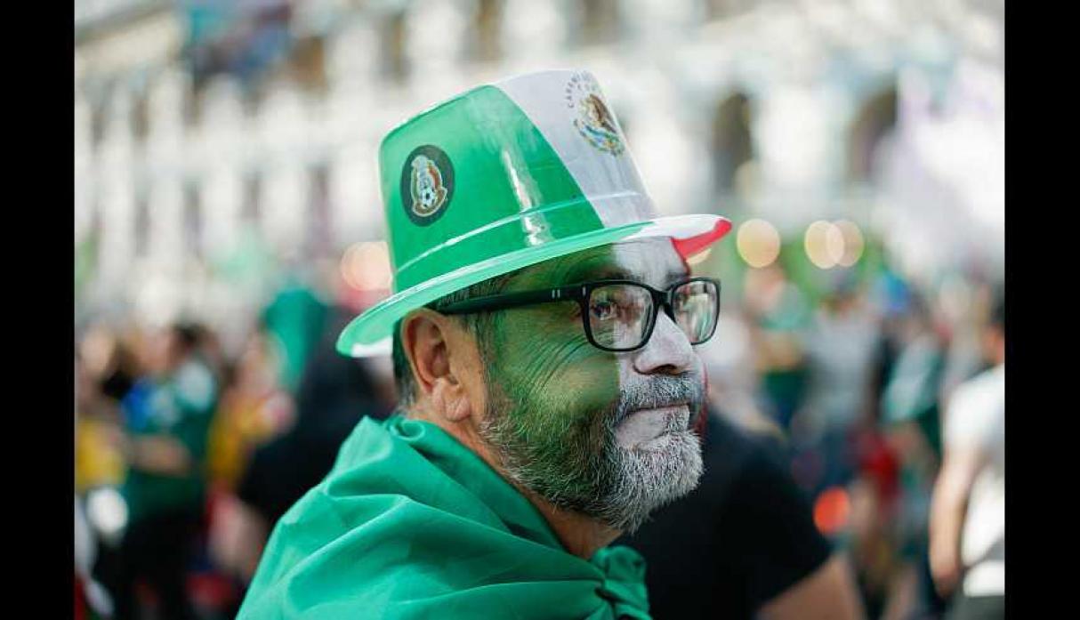 Aficionado triste, partido México vs Brasil, Rusia 2018