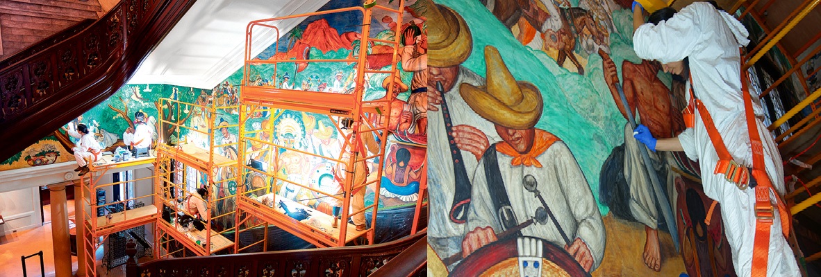 Murales mexicanos en restauración en Washigton