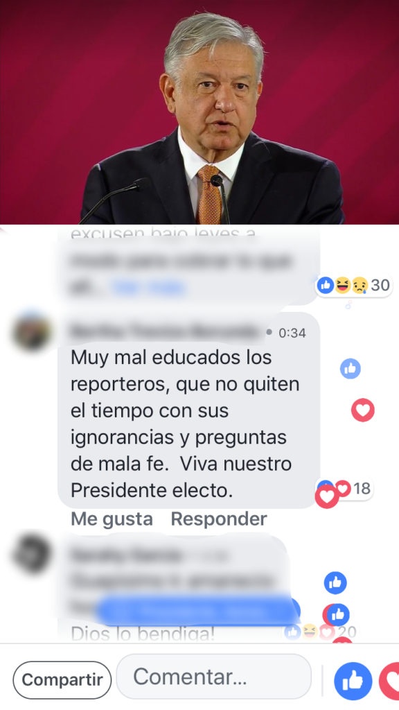 Reprochan a reporteros actitud ante AMLO...