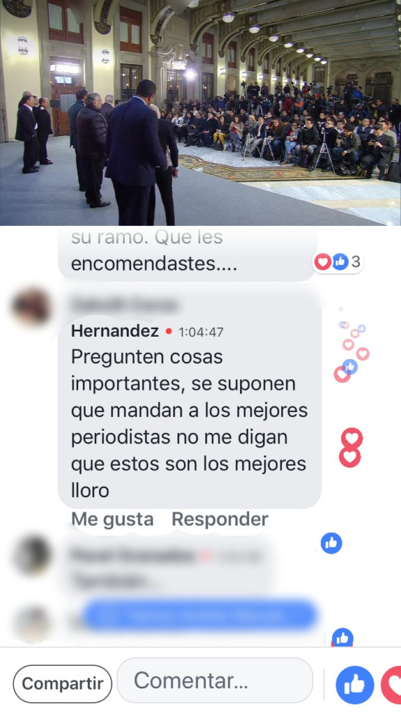 Reprochan a reporteros actitud ante AMLO...