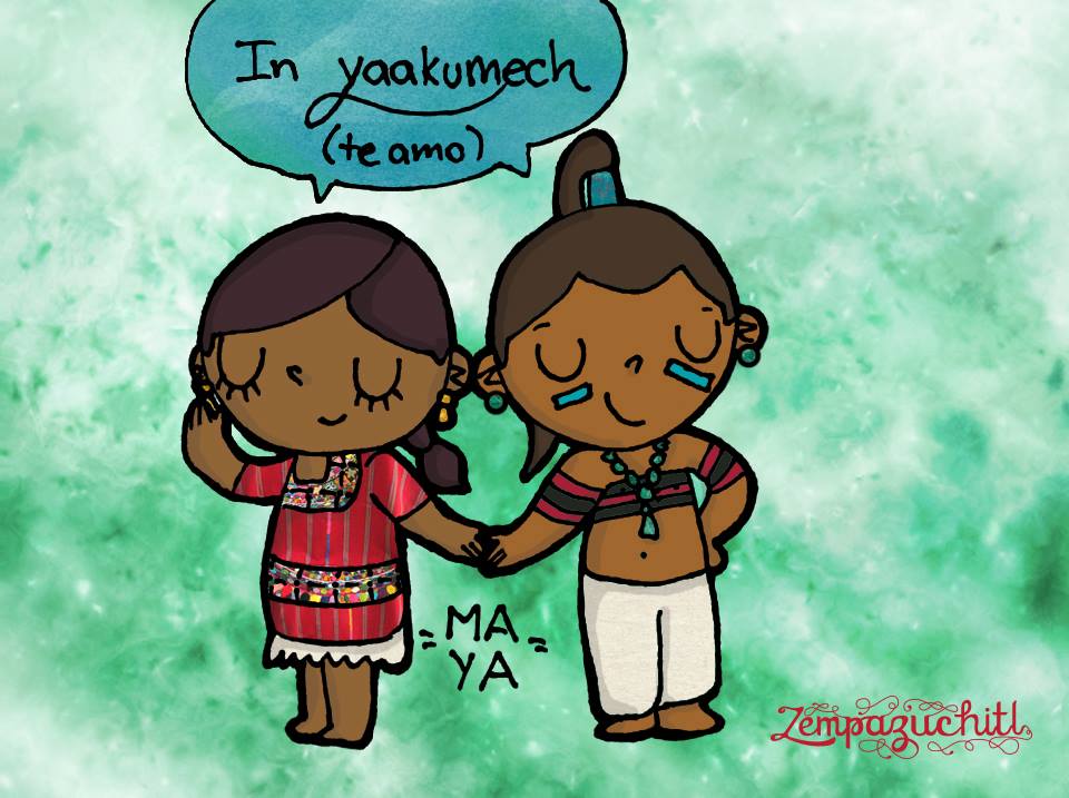 lenguas indígenas,te amo en maya