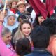 La precandidata única por Morena y la Coalición Juntos Sigamos Haciendo Historia en Jalisco, Claudia Delgadillo, cerró hoy su precampaña ante militantes en Tuxpan.