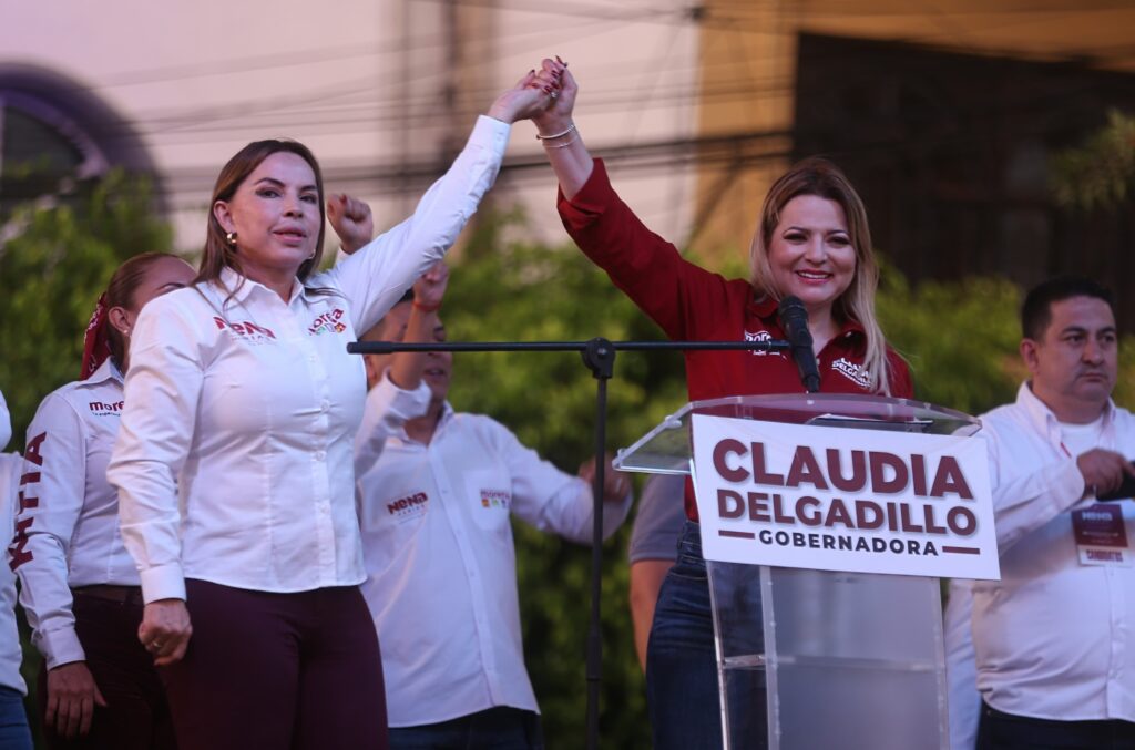 Claudia Delgadillo acompañó el arranque de campaña de María Elena Farías, quien busca la alcaldía de El Salto
