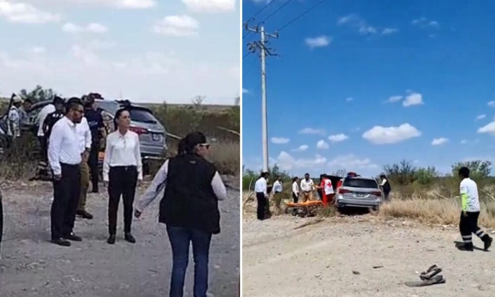 Avanzada de Sheinbaum sufre accidente en Monclova; hay un fallecido 