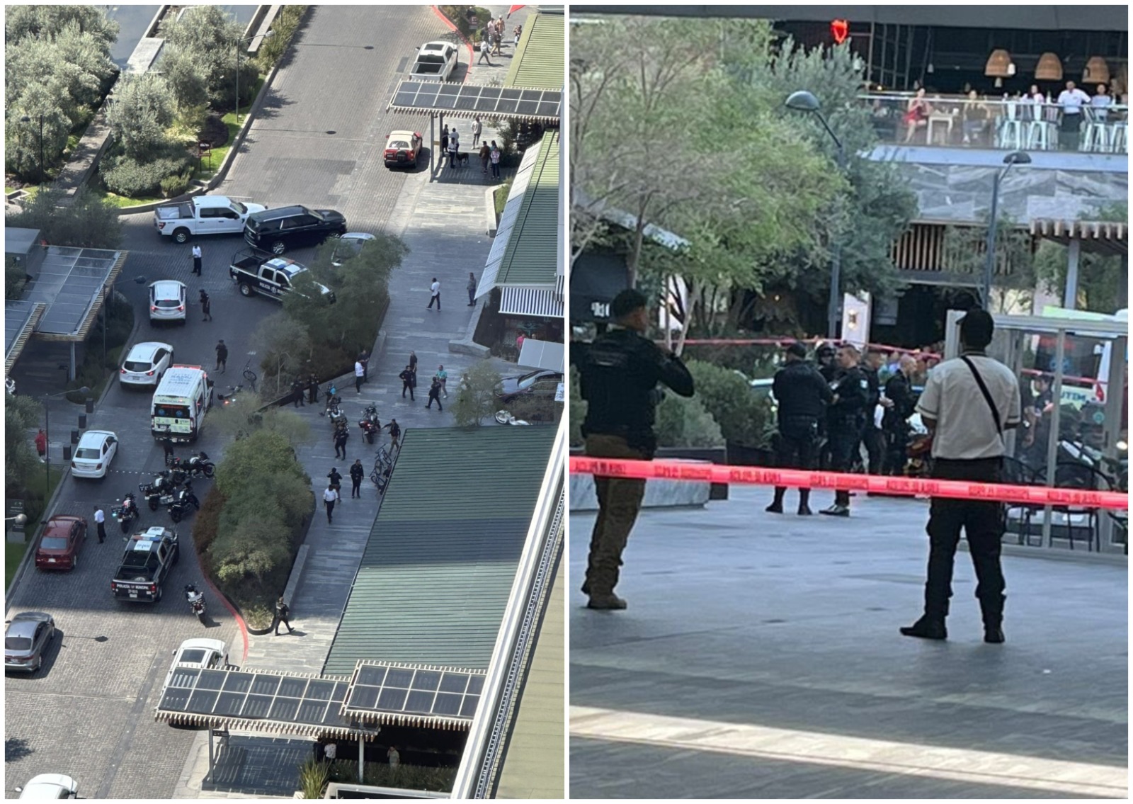 Dos heridos deja balacera en Plaza Andares