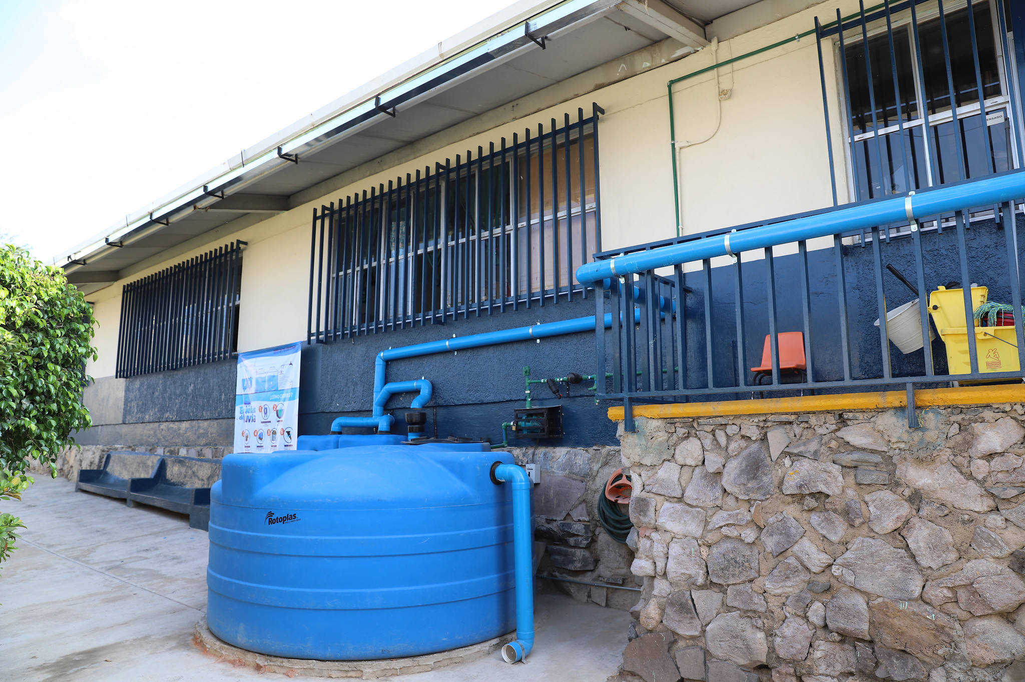 El preescolar Gabriela Mistral, ubicado en la colonia Vista Hermosa, podrá almacenar agua pluvial.