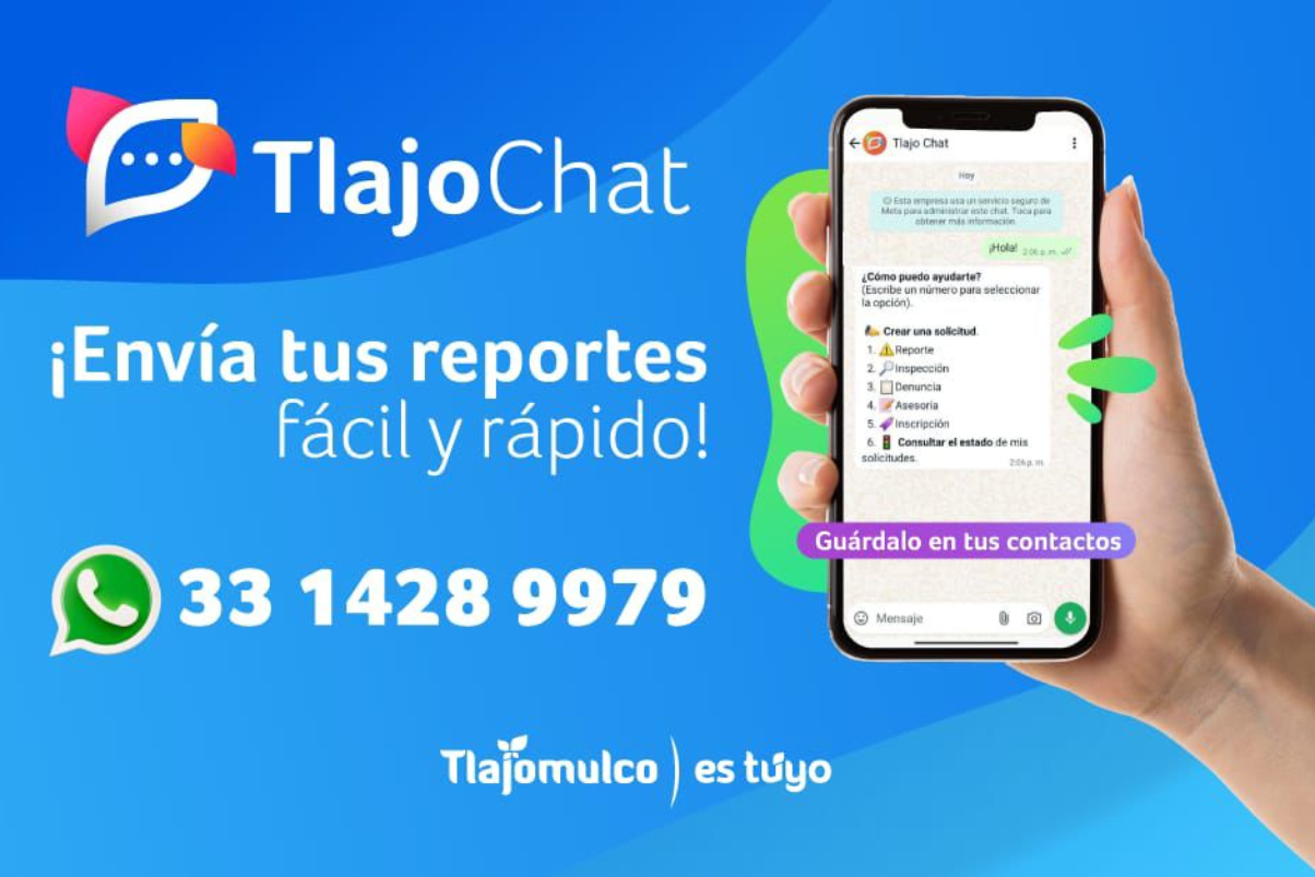 Conoce ‘Tlajo Chat’ y haz reportes desde WhatsApp al municipio