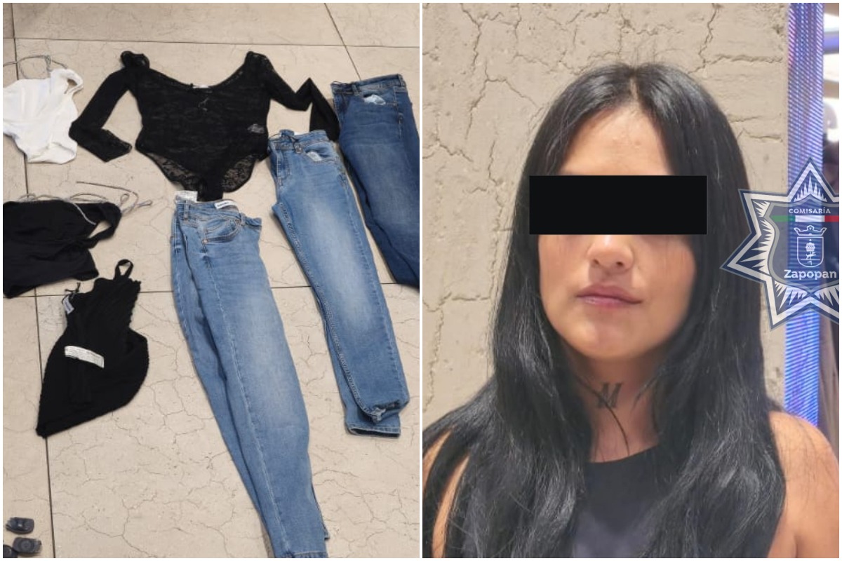 Detienen a mujer por robar ropa en Bershka de Andares