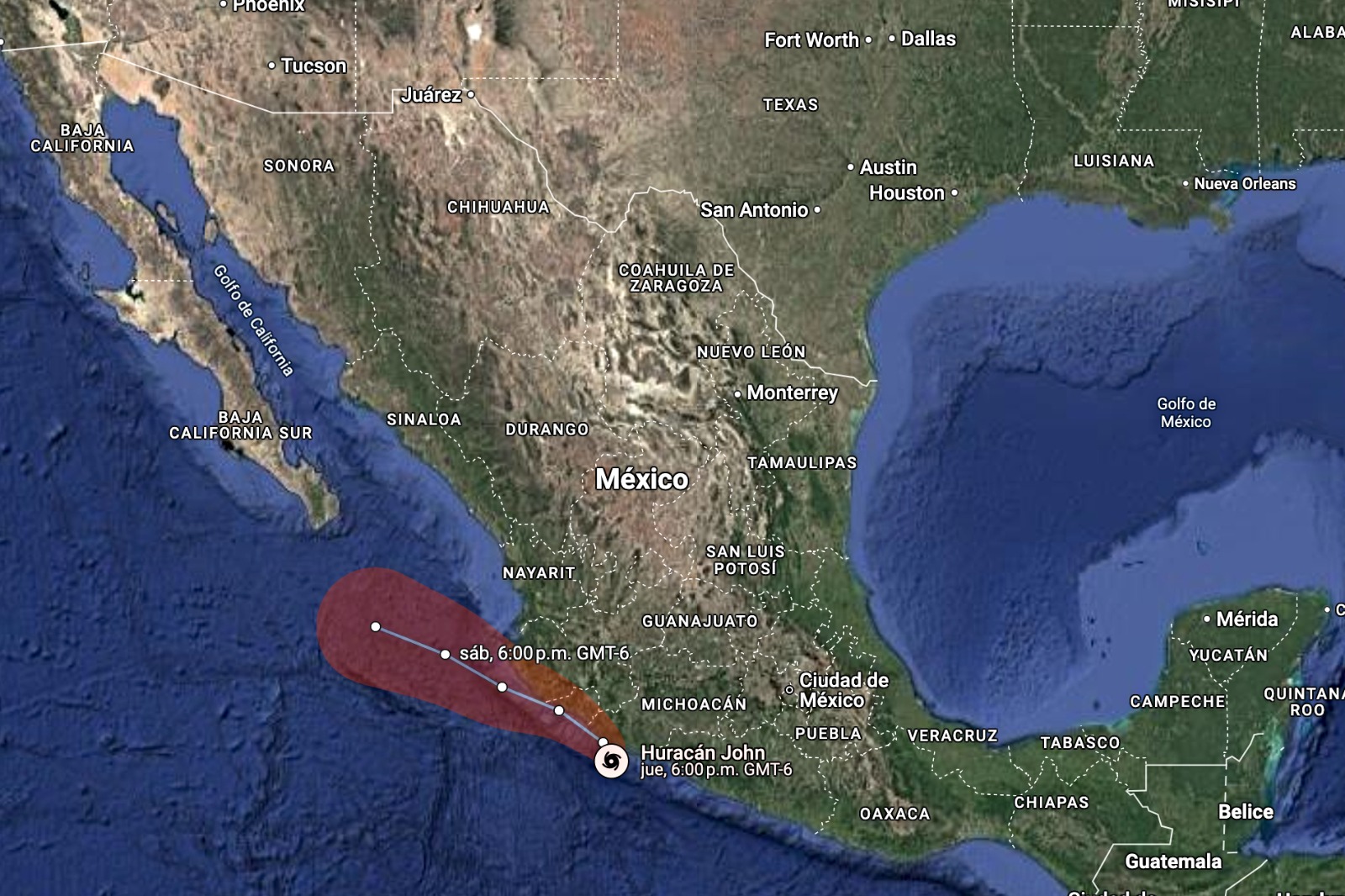 Refuerzan vigilancia por paso del Huracán John; sin riesgo actual para Jalisco