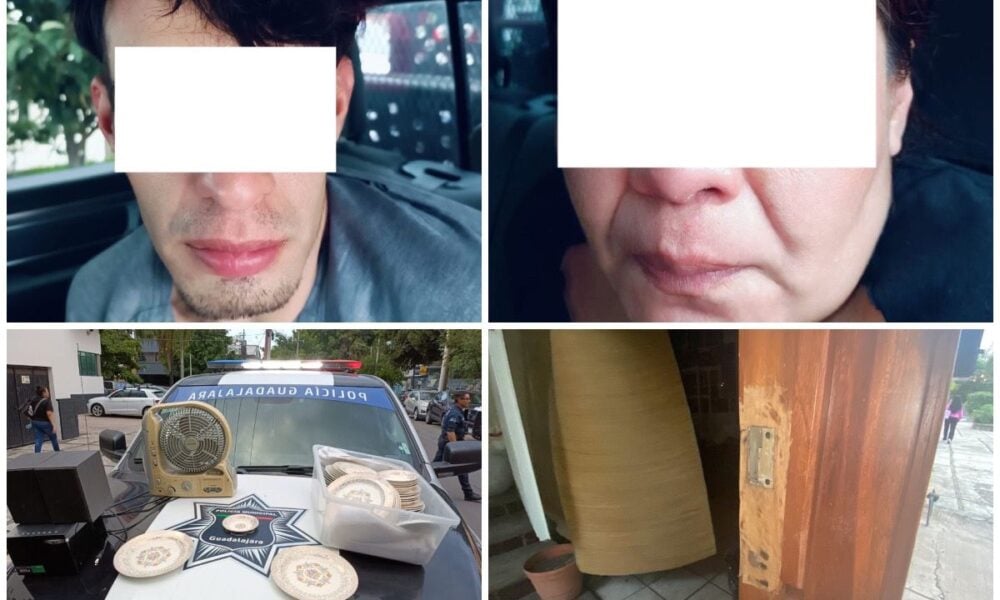 Detienen pareja tras robar casa en Arcos Vallarta