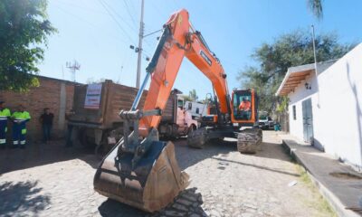 Arranca pavimentación de calle Javier Mina en La Calera