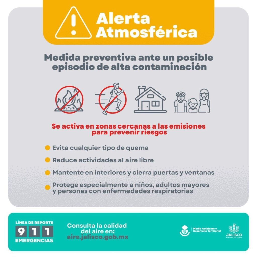 Activan Alerta Atmosférica en Guadalajara y Tlaquepaque
