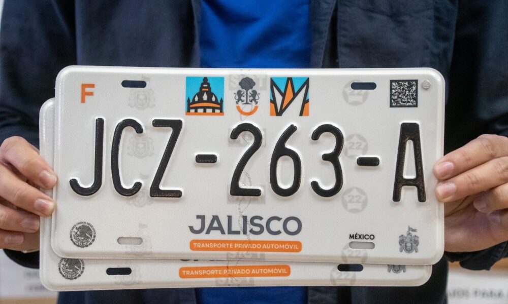 Así son las nuevas placas vehiculares de Jalisco