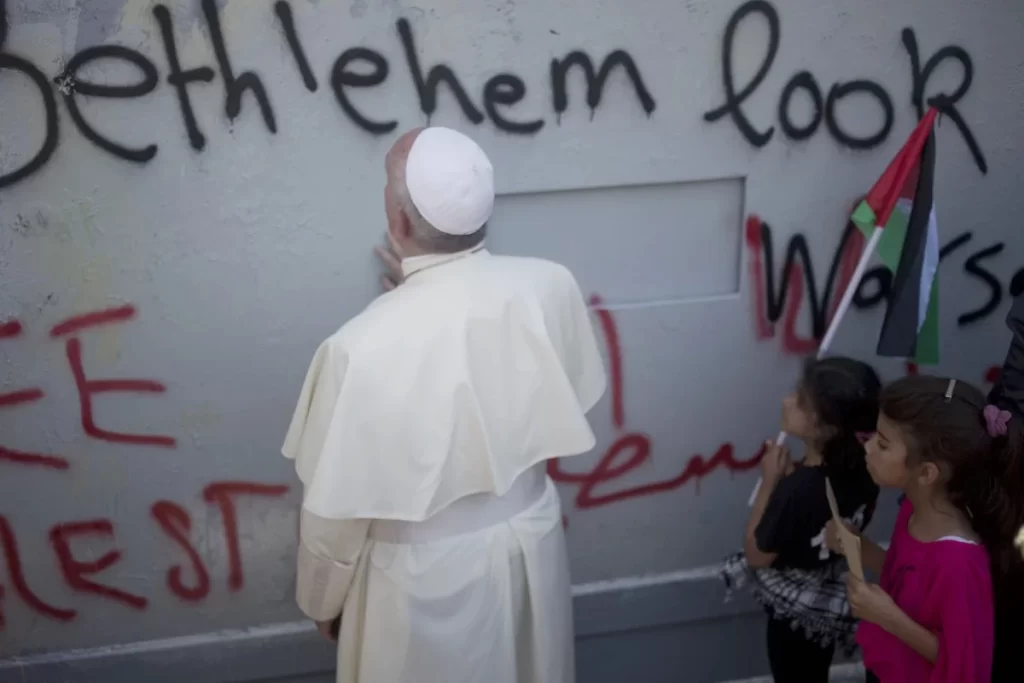 El papa en palestina