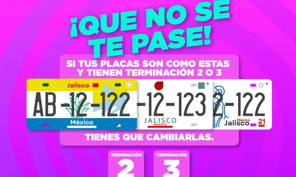 cambio de placas en Jalisco