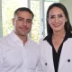 La presidenta municipal Laura Imelda Pérez, y el secretario de Seguridad y Protección Ciudadana del Gobierno de México, Omar García Harfuch.