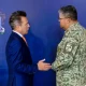 Pablo Lemus en reunión con militares