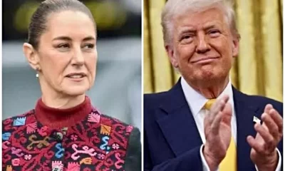 presidenta de México y presidente de Estados Unidos