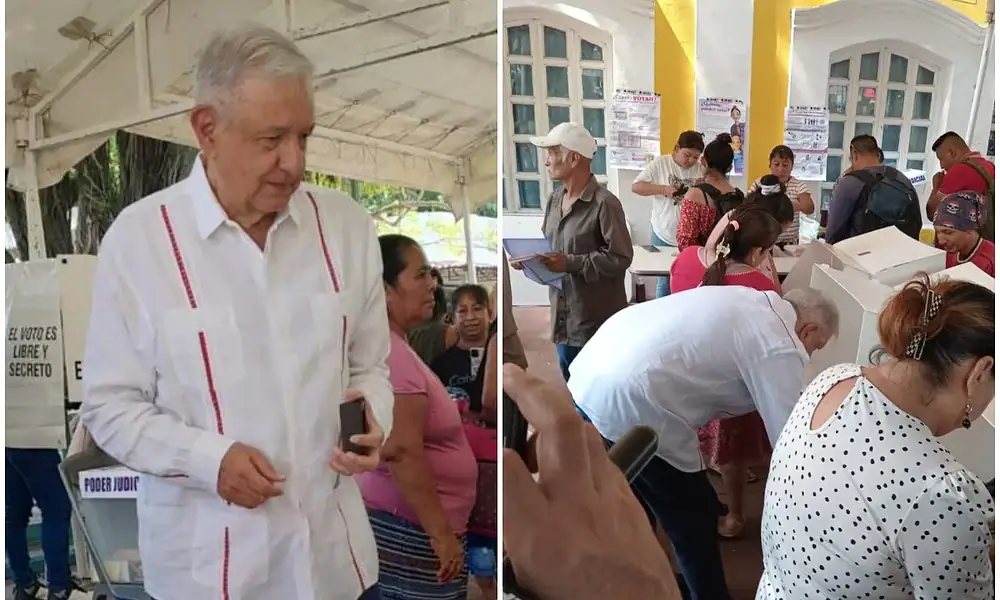 Amlo sale a votar Poder Judicial