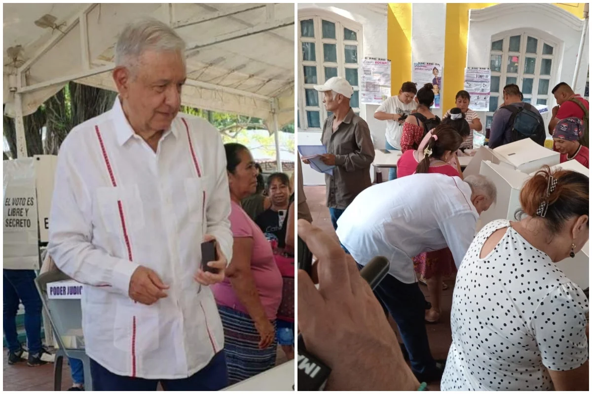 Amlo sale a votar Poder Judicial