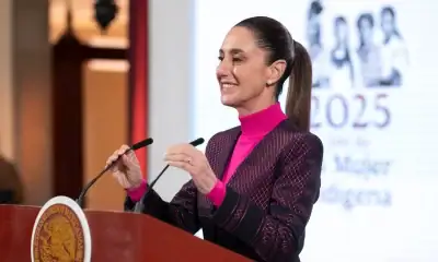 La Presidenta Claudia Sheinbaum detalla estrategia contra la extorsión.