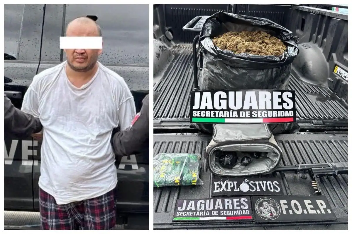 Sujeto detenido con granadas en colonia Miravalle