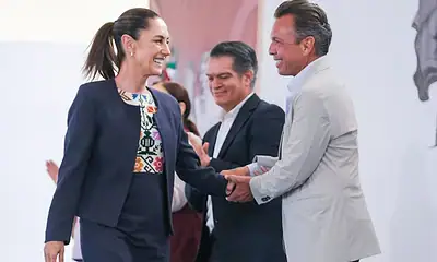 Claudia Sheinbaum saluda a Pablo Lemus