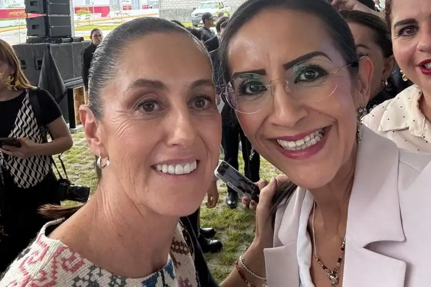 Claudia Sheinbaum con Laura Imelda Pérez
