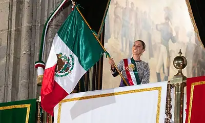 Sheinbaum da Grito de Independencia