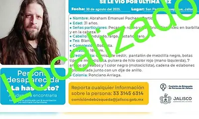 Profesor es localizado por la Fiscalía de Jalisco