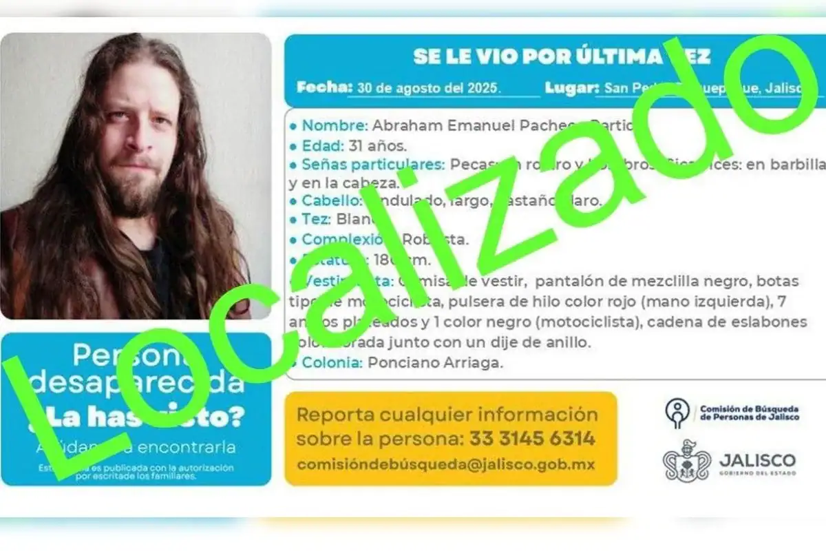 Profesor es localizado por la Fiscalía de Jalisco