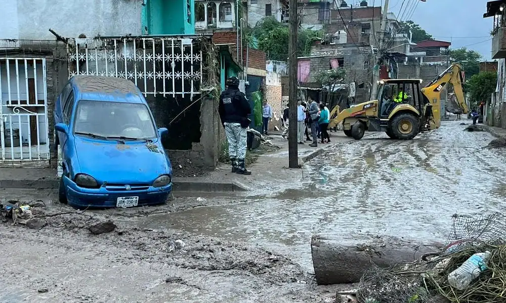 Zona afectada en La Martinica