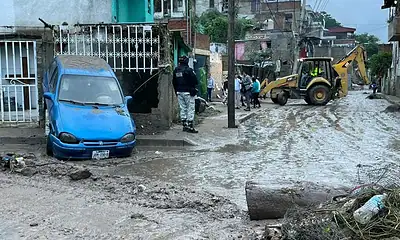 Zona afectada en La Martinica