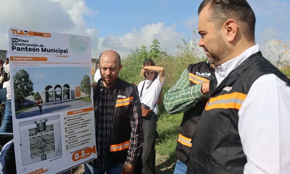 El alcalde Gerardo Quirino Velázquez da inicio a la construcción del nuevo panteón municipal en La Alameda, Tlajomulco.