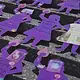Mueren en violencia de género en México, homenaje a víctimas, siluetas moradas en memoria de mujeres.