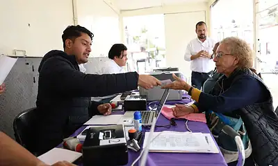 Atención a personas mayores en oficina de servicios sociales, gestión de trámites y asesoría especializada.