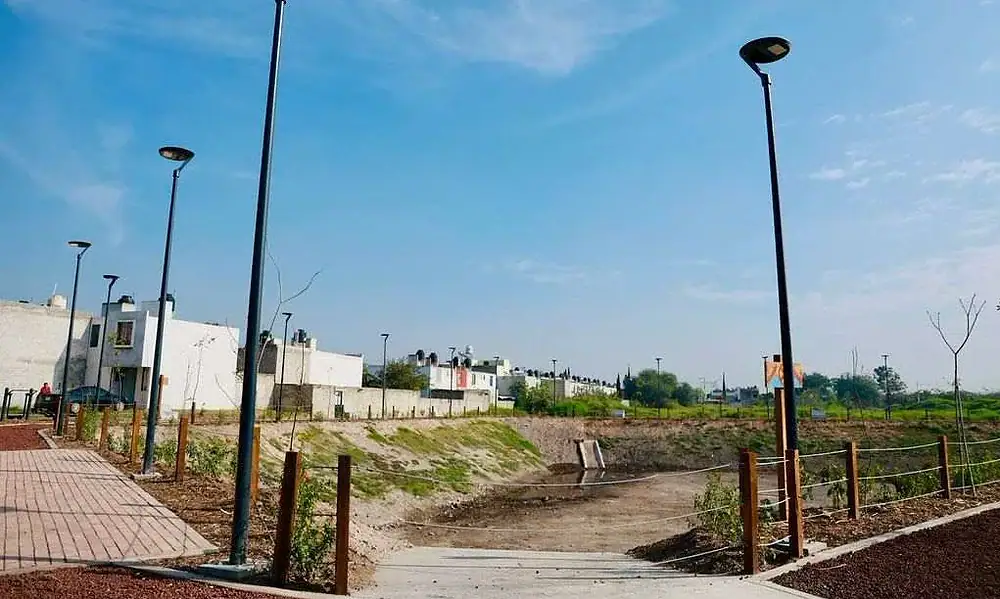 Inauguran rehabilitación del vaso regulador Cuatro Estaciones en Tlajomulco