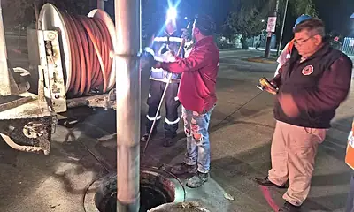 Red de drenaje en Villa Fontana registra 0% de explosividad tras saneamiento