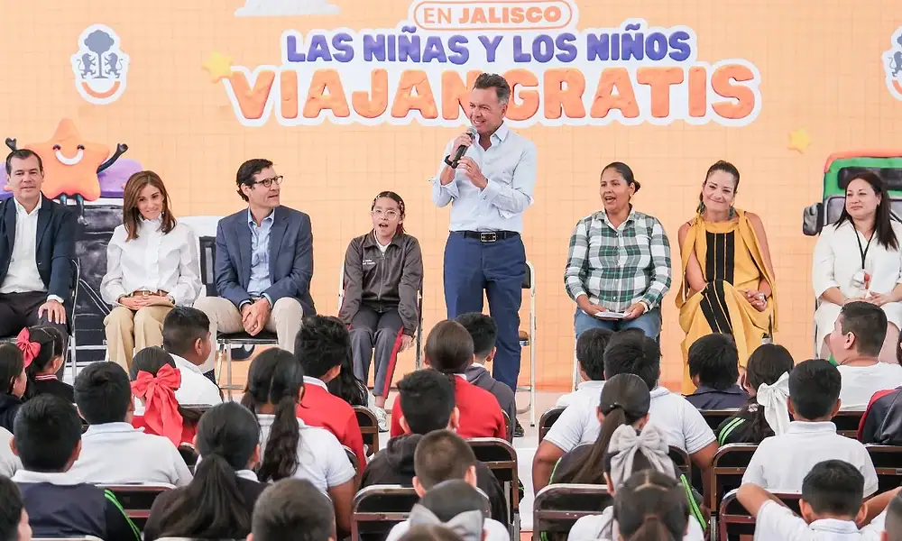 Lemus anuncia transporte público gratuito para niños y niñas de Jalisco