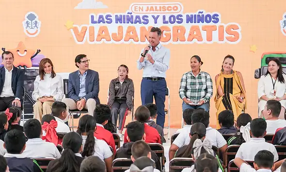 Lemus anuncia transporte público gratuito para niños y niñas de Jalisco