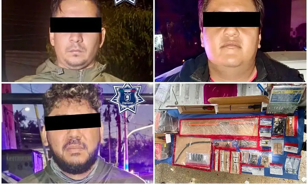 Detienen a tres por robo de autopartes en Arcos de Zapopan