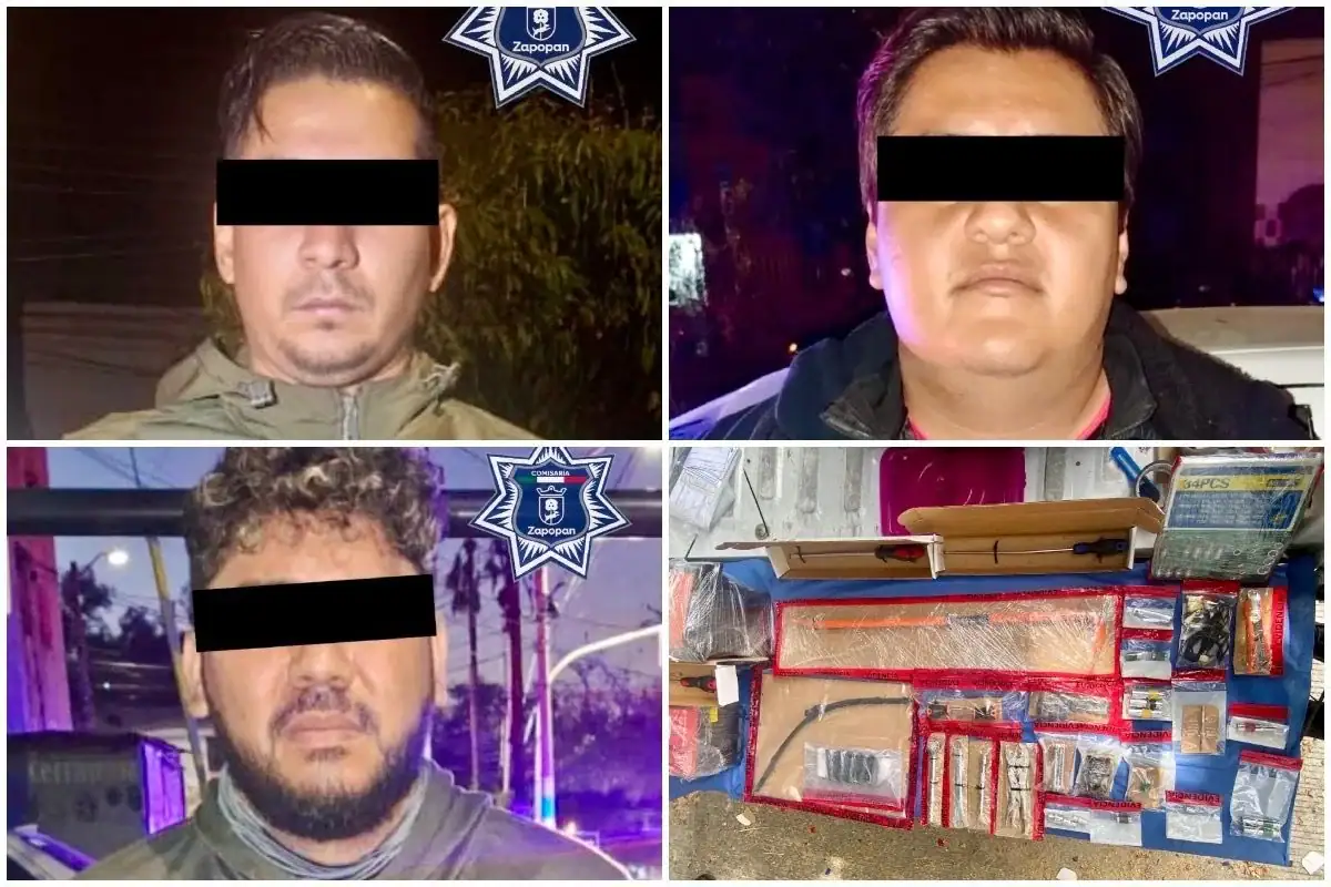 Detienen a tres por robo de autopartes en Arcos de Zapopan