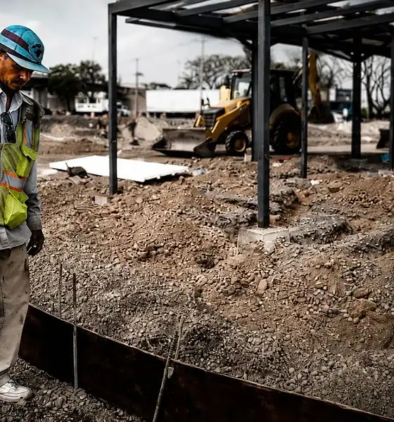 Patio para vehículos de plataforma en aeropuerto alcanza 85% de avance