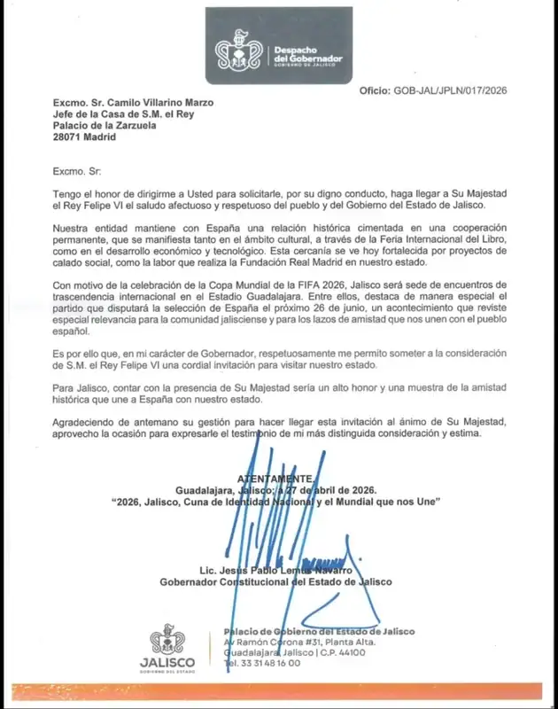 Felipe VI viajará a Guadalajara para el Mundial tras invitación de Sheinbaum