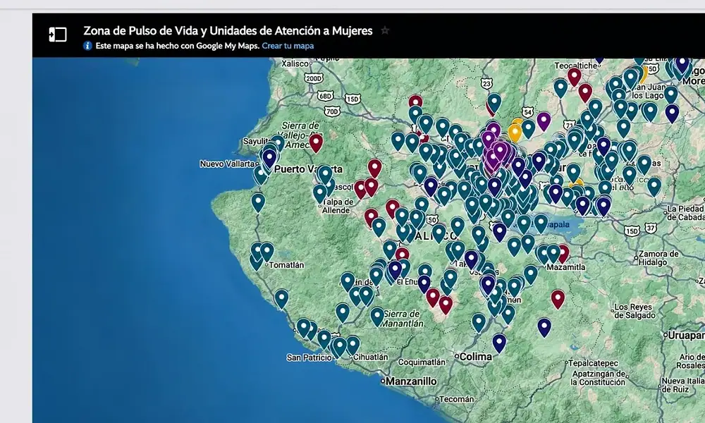 Jalisco lanza mapa digital con 2 mil 246 puntos seguros para mujeres en todo el estado