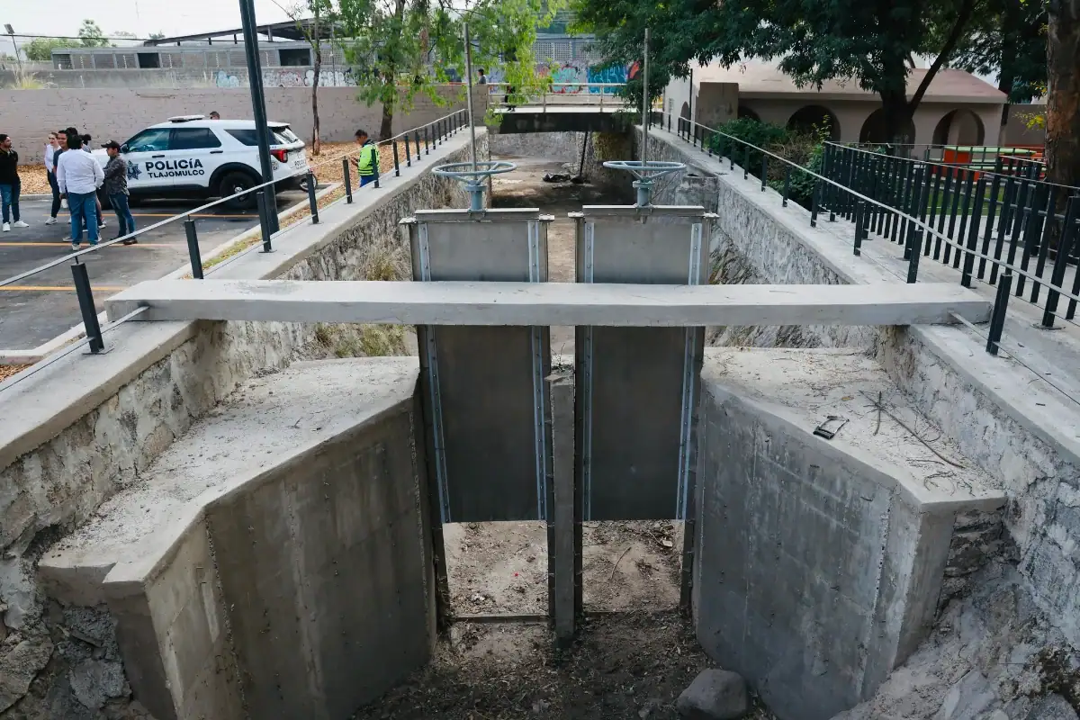 Tlajomulco inaugura vaso regulador en San Agustín; buscan prevenir inundaciones