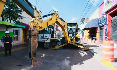 Tlajomulco amplía renovación del Centro con obra en calle Juárez Norte